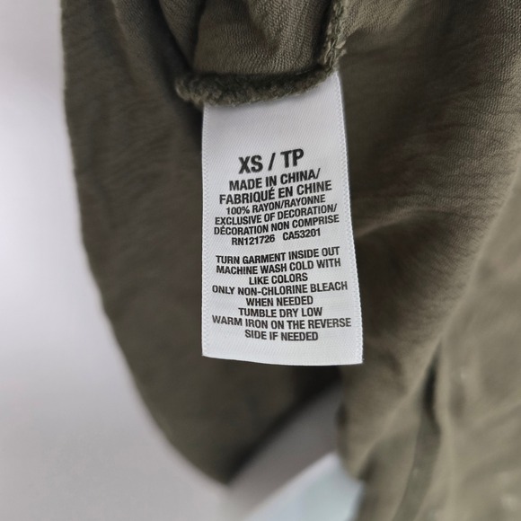 American Eagle Olive Green Embroidered Boho Cami Tank Top - Picture 5 of 9